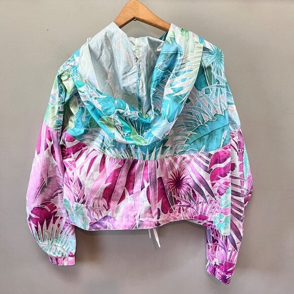 Nike Sportswear Women's Woven Floral Windrunner Crop‎ Hoodie Jacket- Size M - Picture 3 of 5